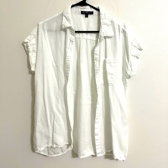 White Button-Down Top - Picture 1 of 7